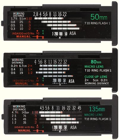 Calculator Panels for T10 Ring Flash
