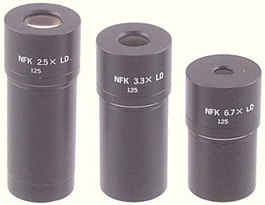 2.5×, 3.3× and 6.7× NFK photo eyepieces