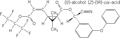 Structural formula of acrinathrin