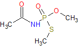 Structural formula of acephate
