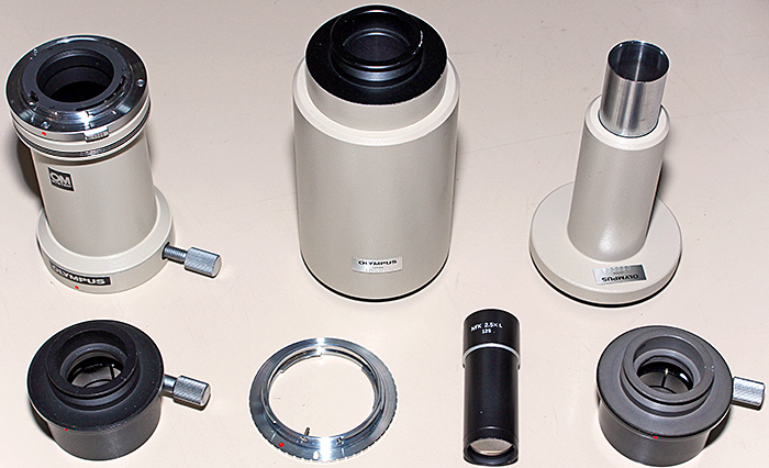 Olympus adapters for connecting cameras to microscopes