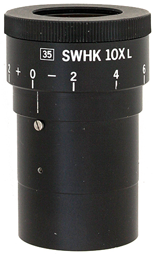 Re-assembled Olympus 35 SWHK 10× L finder eyepiece