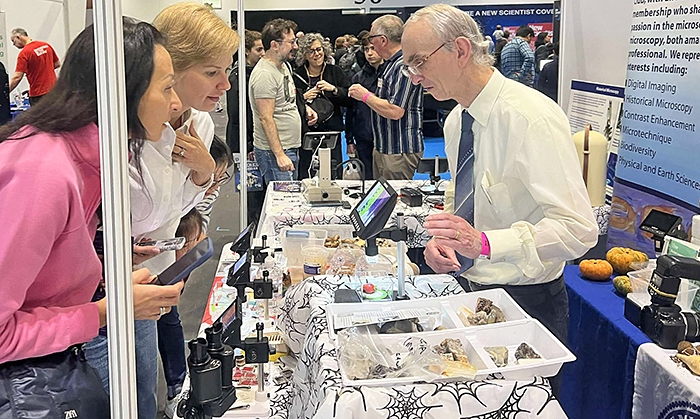 Talking to visitors at New Scientist Live