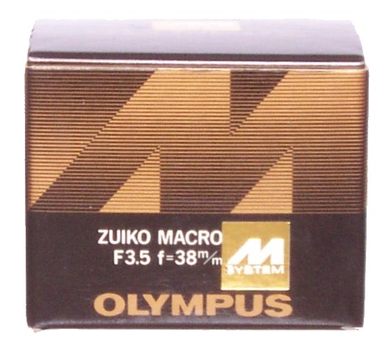 M System box for the Zuiko Macro 38mm f/3.5